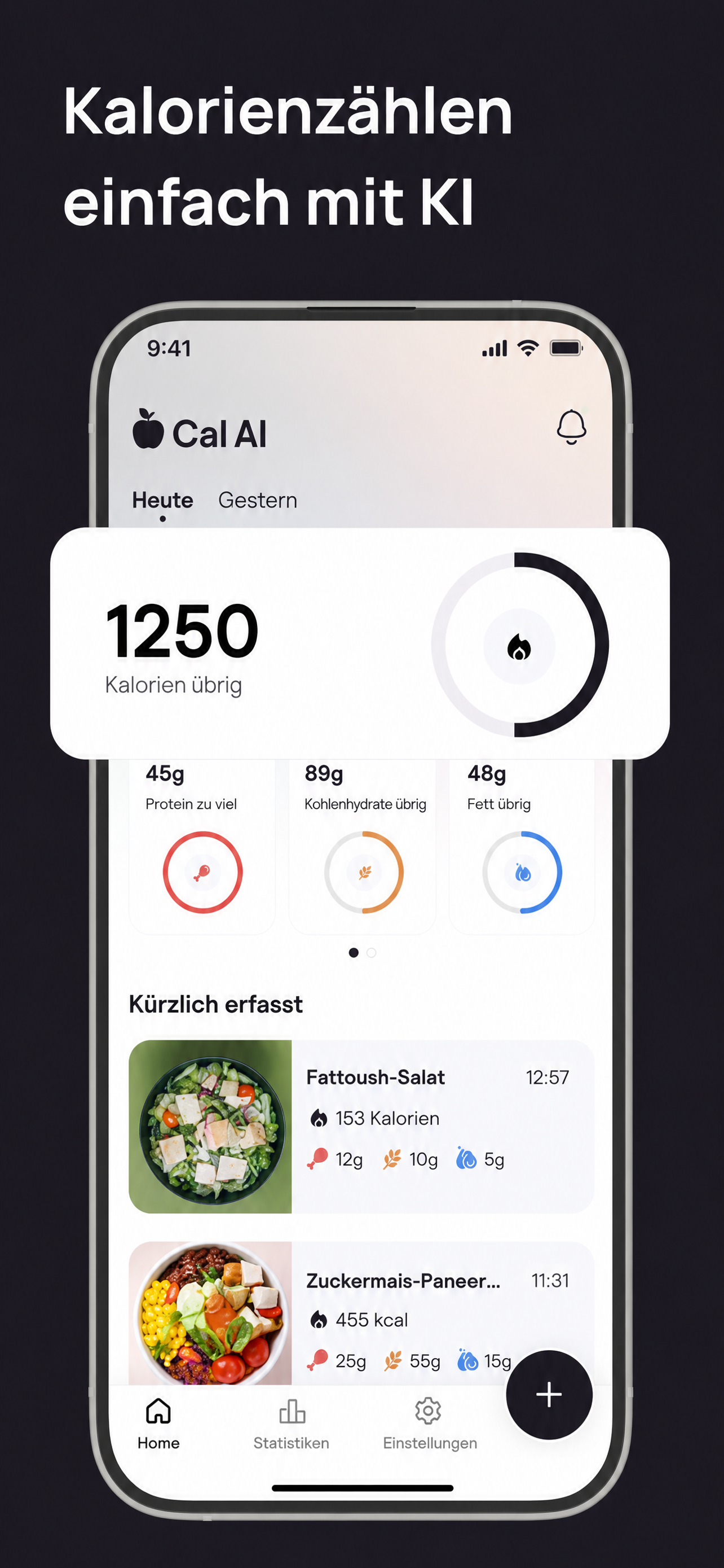 Cal AI translated to German